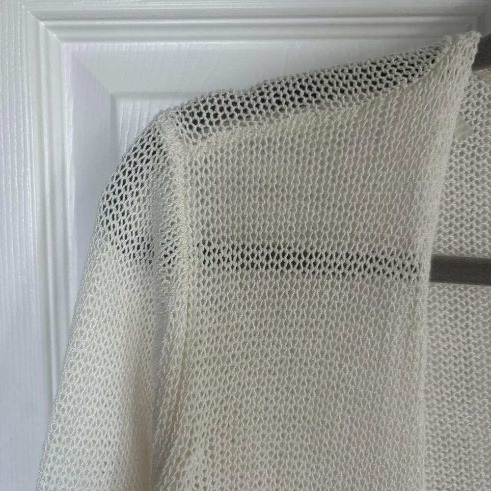 Skye's the Limit Knit Open Front Cardigan White XL - Picture 3 of 12